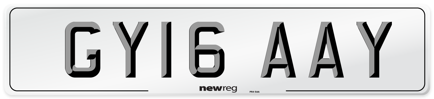 GY16 AAY Number Plate from New Reg
